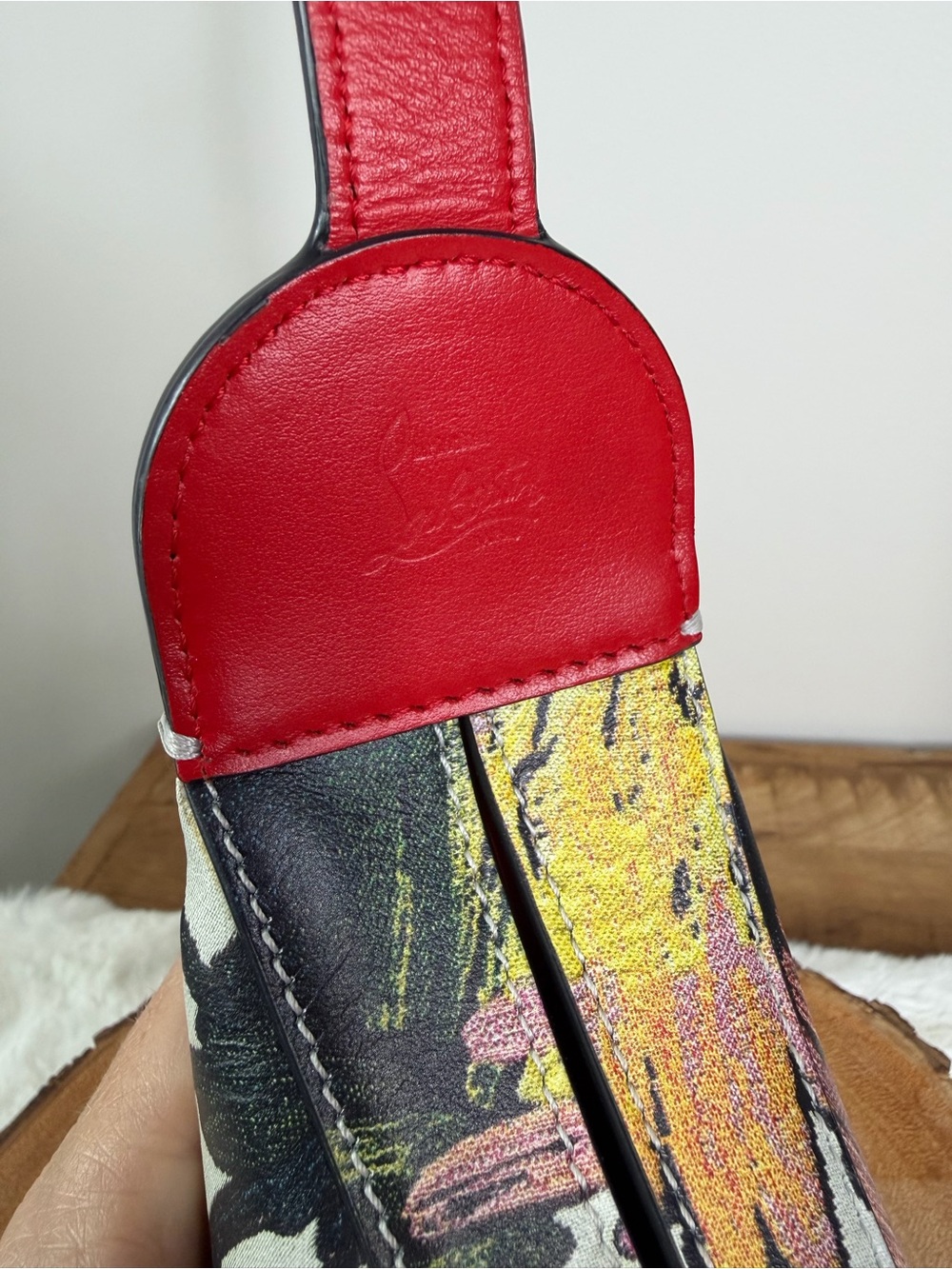 Christian Louboutin Carasky Mini Floral Hanabi Leather Shoulder/Crossbody Bag - Picture 12 of 13
